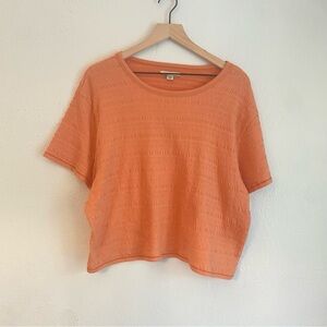 American Eagle Outfitters Orange Boxy Crew Neck Tee‎